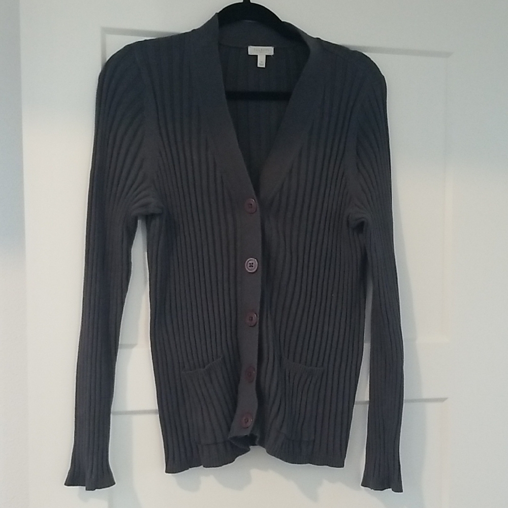 Talbots Gray Cardigan Sweater